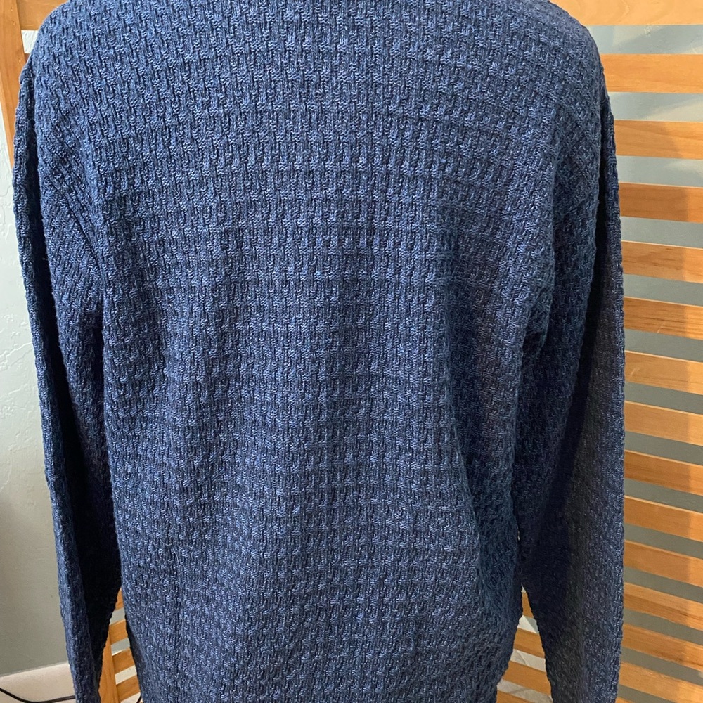 Mens NWT  blue Haggar Henley sweater XL - Picture 4 of 6